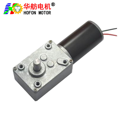Hofon 40mm 12 24 voltage brushed reductor motor 6V 12v 24V DC micro Worm Gear Motor with Self-locking gearbox