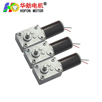 Hofon 40mm 12 24 voltage brushed reductor motor 6V 12v 24V DC micro Worm Gear Motor with Self-locking gearbox