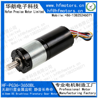 Hofon 160RPM 24v Brushless Dc Motor With Planetary Gear