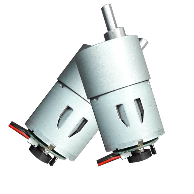 High Precision DC Worm Gear Motor 37mm Diameter With Encoder 3V 6V 12V
